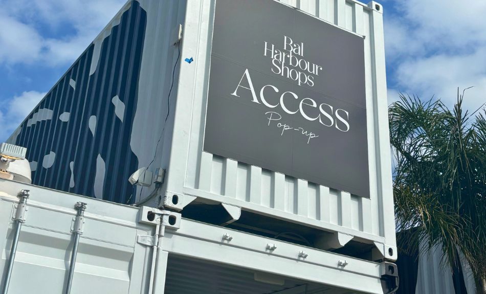 Bal Harbour Shops sign on shipping container