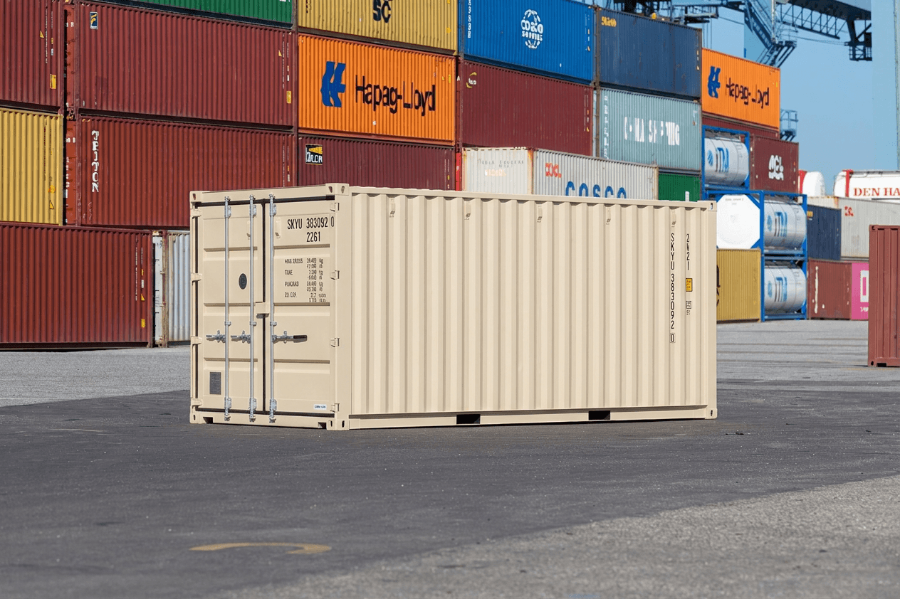 20ft One Trip Container in Ivory