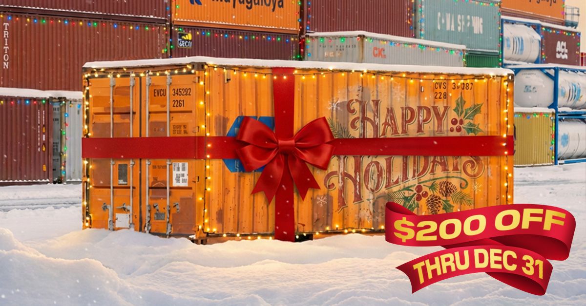 20ft Shipping Container with Holiday design - $200 Off Thru Dec. 31