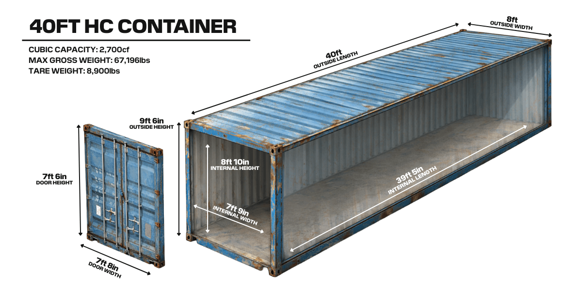 40ft HC Specifications
