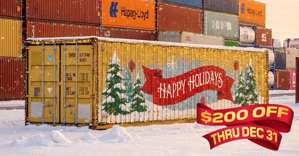 40ft Shipping Container with Holiday design - $200 Thru Dec. 31