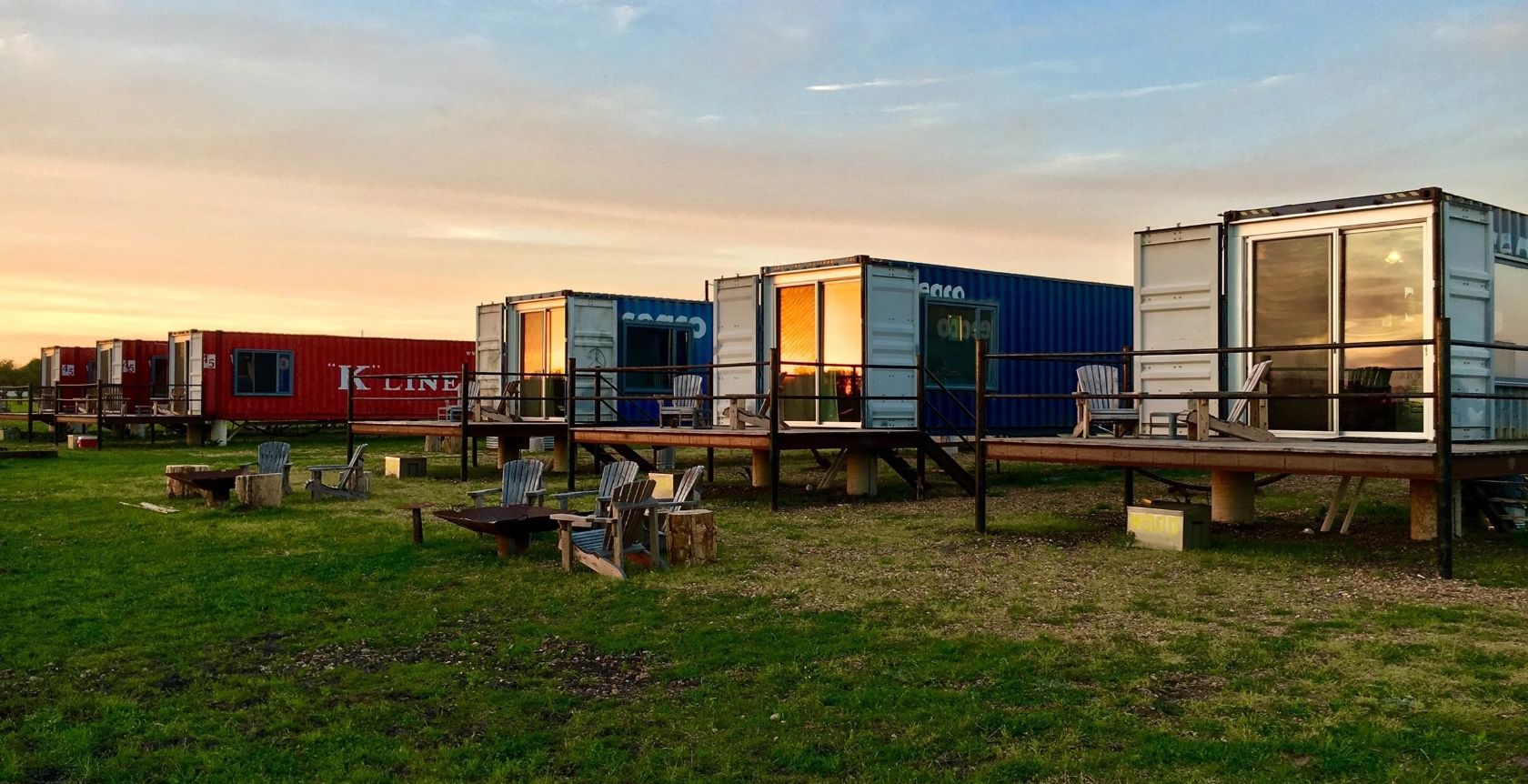 Resort made from repurposed shipping containers