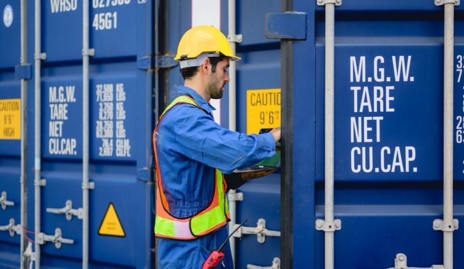 blue containers for manufacturing