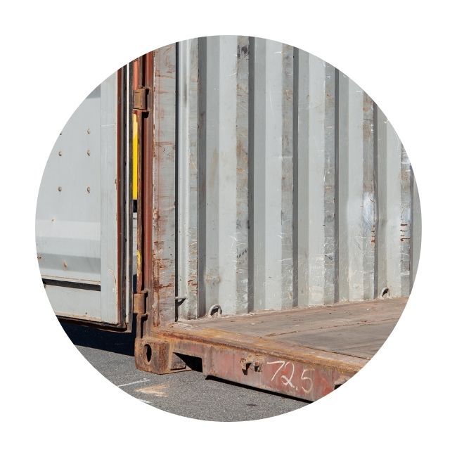 Floor and inside of shipping container