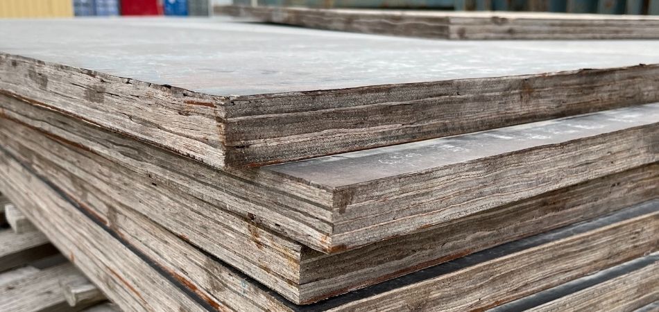 Shipping container marine-grade plywood flooring